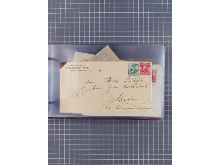 1891/1931, Sammlung “DASP LINIE HAMBURG-NEW YORK I-XXII” mit ca. 160 Briefen, Karten und GSK, dabei u.a. drei Bedarfsbelege a