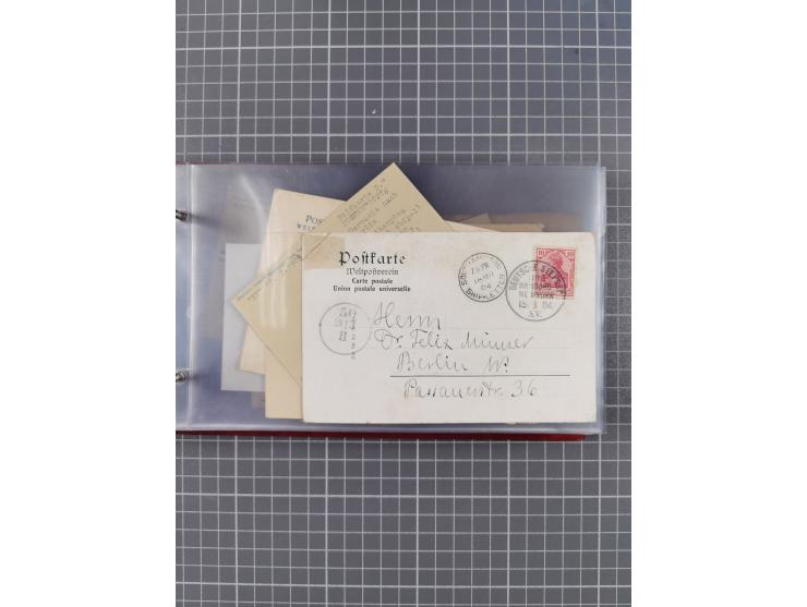 1891/1931, Sammlung “DASP LINIE HAMBURG-NEW YORK I-XXII” mit ca. 160 Briefen, Karten und GSK, dabei u.a. drei Bedarfsbelege a