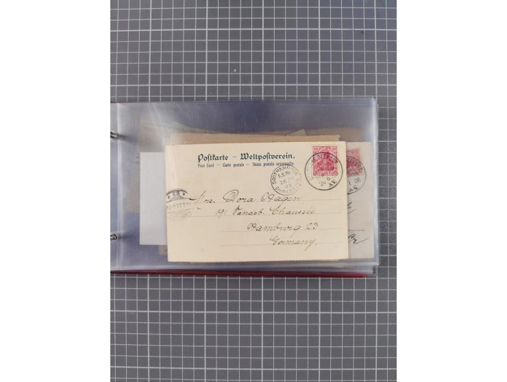 1891/1931, Sammlung “DASP LINIE HAMBURG-NEW YORK I-XXII” mit ca. 160 Briefen, Karten und GSK, dabei u.a. drei Bedarfsbelege a