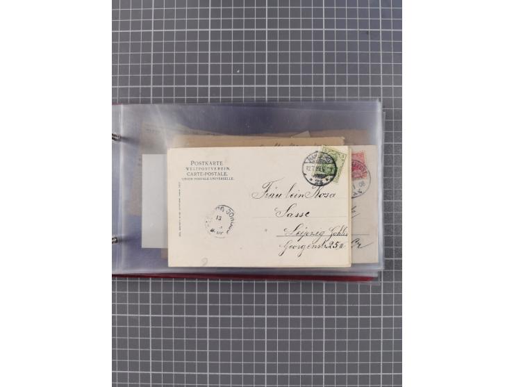 1891/1931, Sammlung “DASP LINIE HAMBURG-NEW YORK I-XXII” mit ca. 160 Briefen, Karten und GSK, dabei u.a. drei Bedarfsbelege a