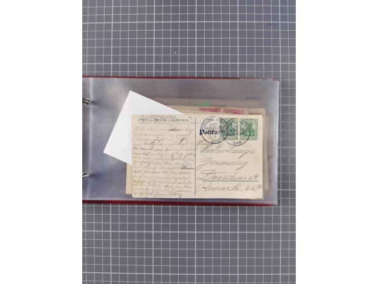 1891/1931, Sammlung “DASP LINIE HAMBURG-NEW YORK I-XXII” mit ca. 160 Briefen, Karten und GSK, dabei u.a. drei Bedarfsbelege a