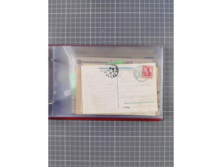 1891/1931, Sammlung “DASP LINIE HAMBURG-NEW YORK I-XXII” mit ca. 160 Briefen, Karten und GSK, dabei u.a. drei Bedarfsbelege a