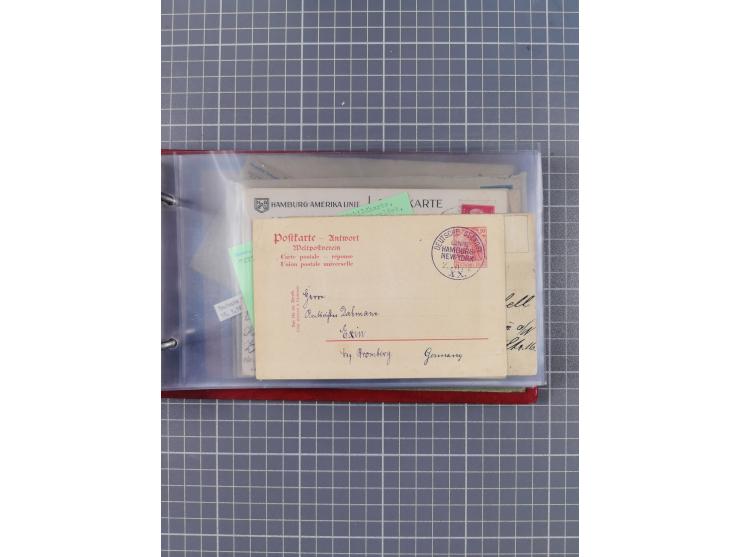 1891/1931, Sammlung “DASP LINIE HAMBURG-NEW YORK I-XXII” mit ca. 160 Briefen, Karten und GSK, dabei u.a. drei Bedarfsbelege a