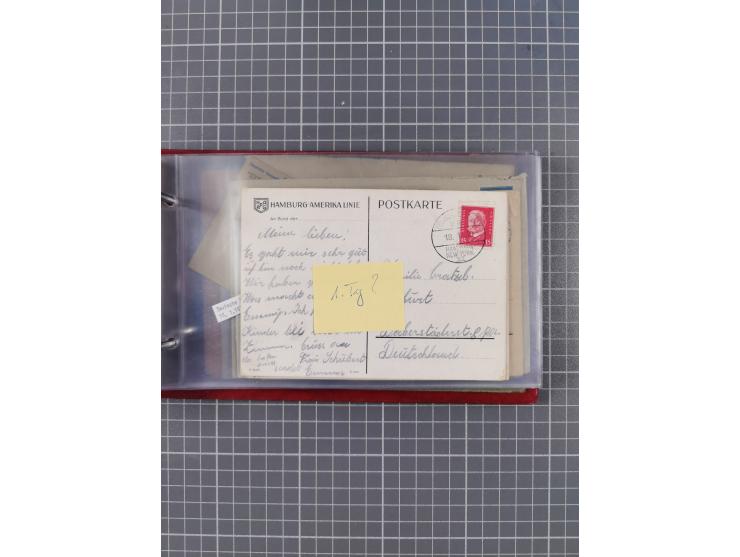 1891/1931, Sammlung “DASP LINIE HAMBURG-NEW YORK I-XXII” mit ca. 160 Briefen, Karten und GSK, dabei u.a. drei Bedarfsbelege a