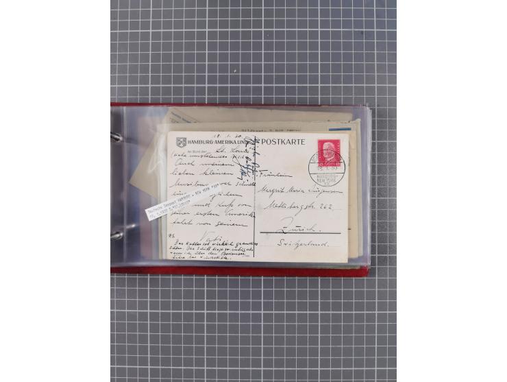 1891/1931, Sammlung “DASP LINIE HAMBURG-NEW YORK I-XXII” mit ca. 160 Briefen, Karten und GSK, dabei u.a. drei Bedarfsbelege a