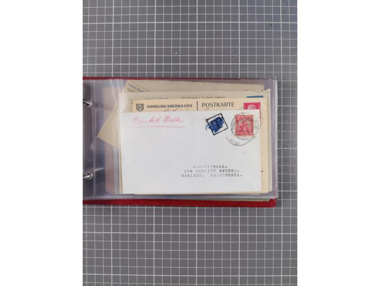 1891/1931, Sammlung “DASP LINIE HAMBURG-NEW YORK I-XXII” mit ca. 160 Briefen, Karten und GSK, dabei u.a. drei Bedarfsbelege a