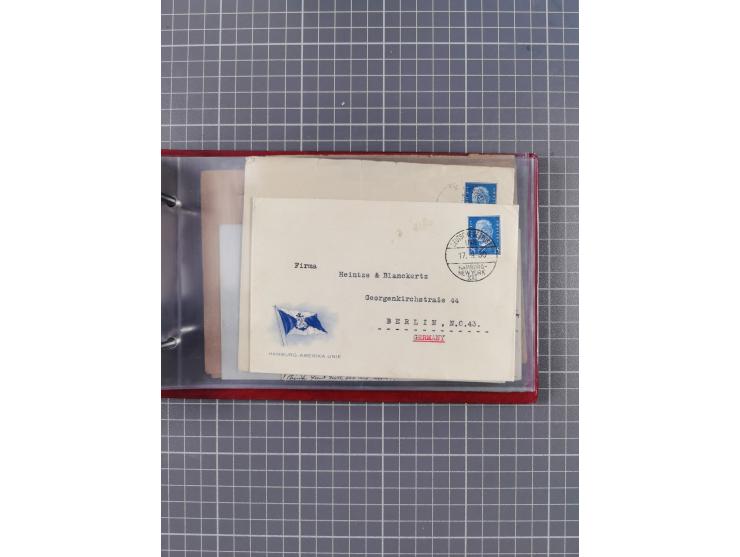 1891/1931, Sammlung “DASP LINIE HAMBURG-NEW YORK I-XXII” mit ca. 160 Briefen, Karten und GSK, dabei u.a. drei Bedarfsbelege a