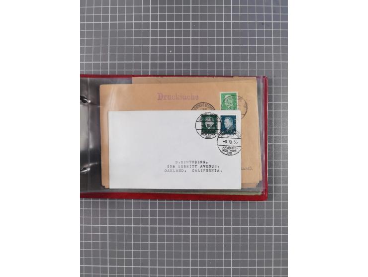 1891/1931, Sammlung “DASP LINIE HAMBURG-NEW YORK I-XXII” mit ca. 160 Briefen, Karten und GSK, dabei u.a. drei Bedarfsbelege a