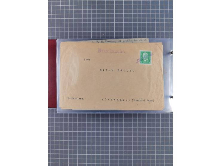 1891/1931, Sammlung “DASP LINIE HAMBURG-NEW YORK I-XXII” mit ca. 160 Briefen, Karten und GSK, dabei u.a. drei Bedarfsbelege a