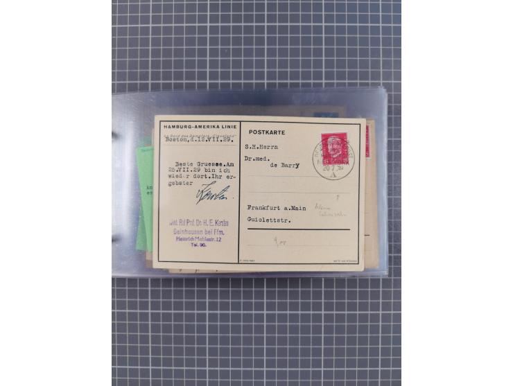 1924/39, Sammlung “DASP LINIE HAMBURG-NEW YORK A-E” und Stempel “D. DEUTSCHLAND bis D.NEW YORK” mit ca. 55 Briefen, Karten un