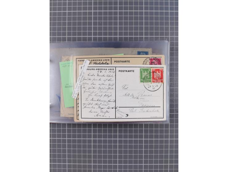 1924/39, Sammlung “DASP LINIE HAMBURG-NEW YORK A-E” und Stempel “D. DEUTSCHLAND bis D.NEW YORK” mit ca. 55 Briefen, Karten un