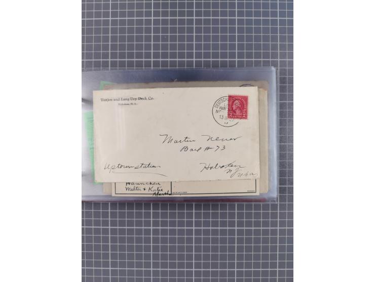 1924/39, Sammlung “DASP LINIE HAMBURG-NEW YORK A-E” und Stempel “D. DEUTSCHLAND bis D.NEW YORK” mit ca. 55 Briefen, Karten un