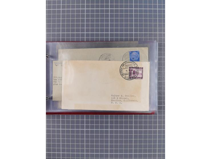 1924/39, Sammlung “DASP LINIE HAMBURG-NEW YORK A-E” und Stempel “D. DEUTSCHLAND bis D.NEW YORK” mit ca. 55 Briefen, Karten un