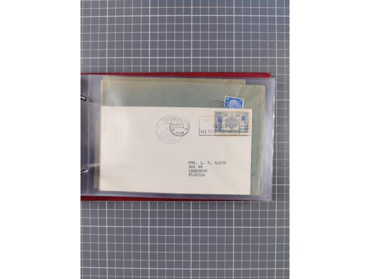1924/39, Sammlung “DASP LINIE HAMBURG-NEW YORK A-E” und Stempel “D. DEUTSCHLAND bis D.NEW YORK” mit ca. 55 Briefen, Karten un