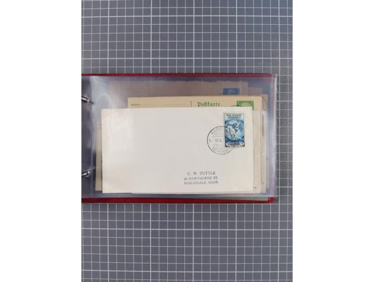 1924/39, Sammlung “DASP LINIE HAMBURG-NEW YORK A-E” und Stempel “D. DEUTSCHLAND bis D.NEW YORK” mit ca. 55 Briefen, Karten un