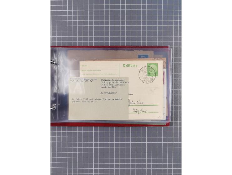 1924/39, Sammlung “DASP LINIE HAMBURG-NEW YORK A-E” und Stempel “D. DEUTSCHLAND bis D.NEW YORK” mit ca. 55 Briefen, Karten un