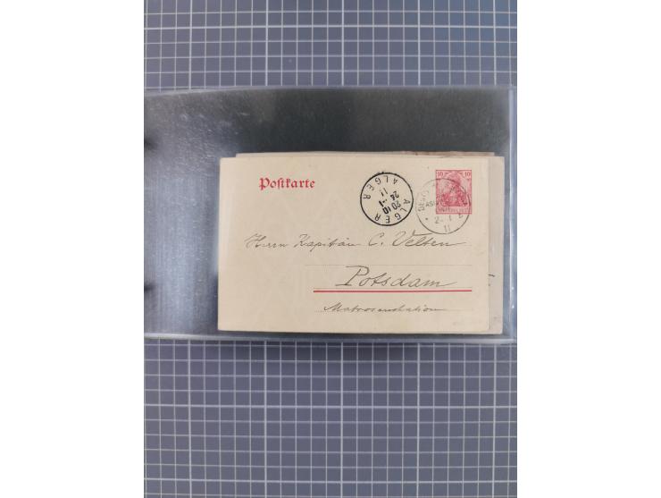 1900/37, kleine Sammlung “DSP OST-ASIATIISCHE LINIE” mit fast 70 Briefen, Karten und GSK inkl. weniger Belege “BREMEN-OSTASIE