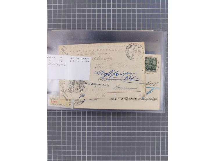 1900/37, kleine Sammlung “DSP OST-ASIATIISCHE LINIE” mit fast 70 Briefen, Karten und GSK inkl. weniger Belege “BREMEN-OSTASIE