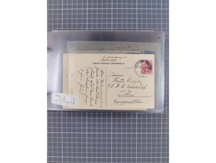 1900/37, kleine Sammlung “DSP OST-ASIATIISCHE LINIE” mit fast 70 Briefen, Karten und GSK inkl. weniger Belege “BREMEN-OSTASIE