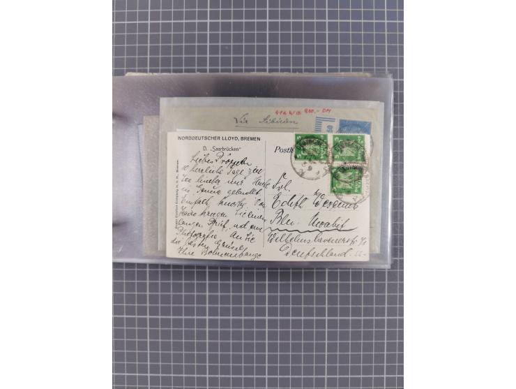 1900/37, kleine Sammlung “DSP OST-ASIATIISCHE LINIE” mit fast 70 Briefen, Karten und GSK inkl. weniger Belege “BREMEN-OSTASIE