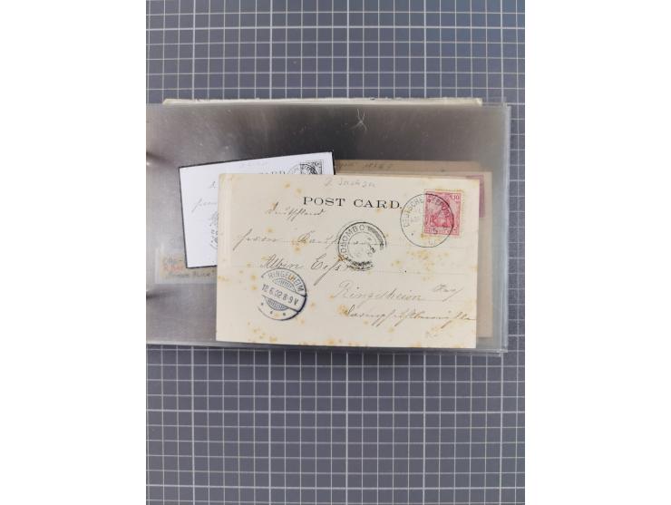 1900/37, kleine Sammlung “DSP OST-ASIATIISCHE LINIE” mit fast 70 Briefen, Karten und GSK inkl. weniger Belege “BREMEN-OSTASIE