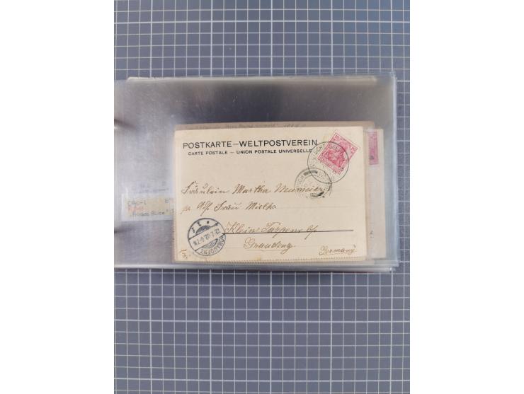 1900/37, kleine Sammlung “DSP OST-ASIATIISCHE LINIE” mit fast 70 Briefen, Karten und GSK inkl. weniger Belege “BREMEN-OSTASIE