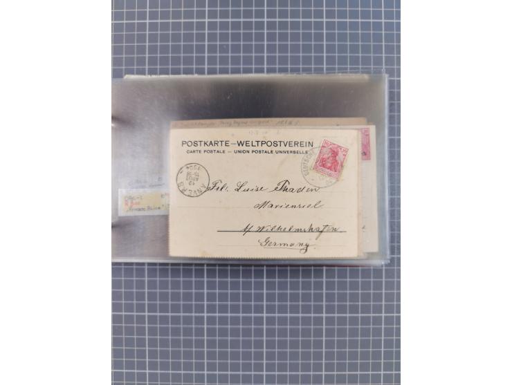 1900/37, kleine Sammlung “DSP OST-ASIATIISCHE LINIE” mit fast 70 Briefen, Karten und GSK inkl. weniger Belege “BREMEN-OSTASIE