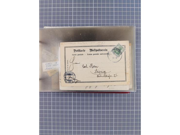 1900/37, kleine Sammlung “DSP OST-ASIATIISCHE LINIE” mit fast 70 Briefen, Karten und GSK inkl. weniger Belege “BREMEN-OSTASIE