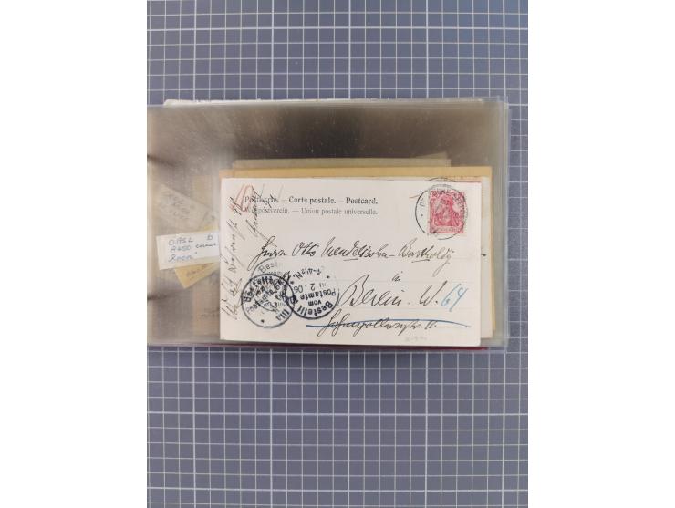 1900/37, kleine Sammlung “DSP OST-ASIATIISCHE LINIE” mit fast 70 Briefen, Karten und GSK inkl. weniger Belege “BREMEN-OSTASIE