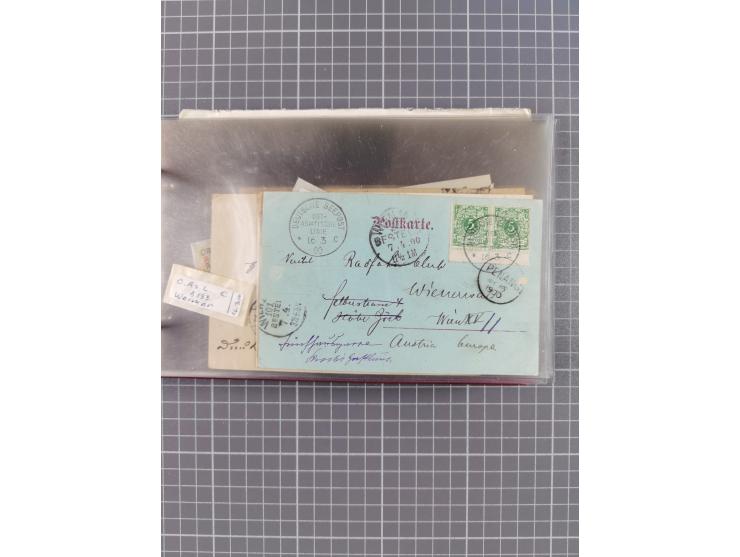 1900/37, kleine Sammlung “DSP OST-ASIATIISCHE LINIE” mit fast 70 Briefen, Karten und GSK inkl. weniger Belege “BREMEN-OSTASIE