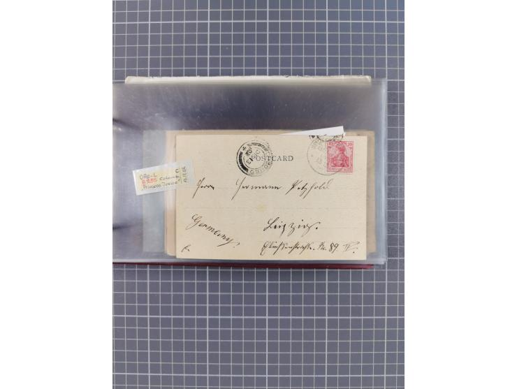 1900/37, kleine Sammlung “DSP OST-ASIATIISCHE LINIE” mit fast 70 Briefen, Karten und GSK inkl. weniger Belege “BREMEN-OSTASIE