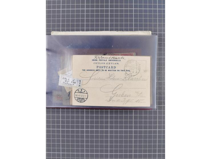1900/37, kleine Sammlung “DSP OST-ASIATIISCHE LINIE” mit fast 70 Briefen, Karten und GSK inkl. weniger Belege “BREMEN-OSTASIE