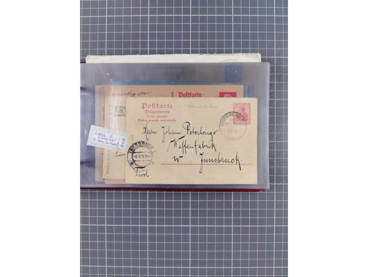 1900/37, kleine Sammlung “DSP OST-ASIATIISCHE LINIE” mit fast 70 Briefen, Karten und GSK inkl. weniger Belege “BREMEN-OSTASIE