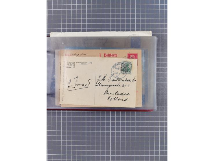 1900/37, kleine Sammlung “DSP OST-ASIATIISCHE LINIE” mit fast 70 Briefen, Karten und GSK inkl. weniger Belege “BREMEN-OSTASIE