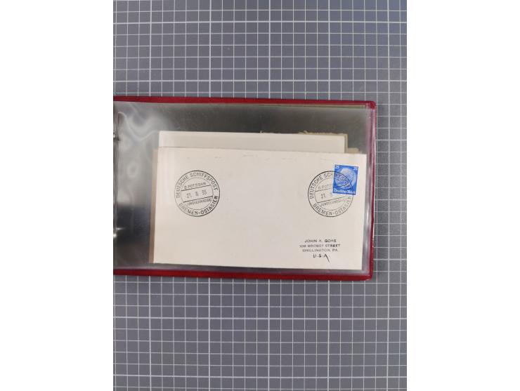 1900/37, kleine Sammlung “DSP OST-ASIATIISCHE LINIE” mit fast 70 Briefen, Karten und GSK inkl. weniger Belege “BREMEN-OSTASIE