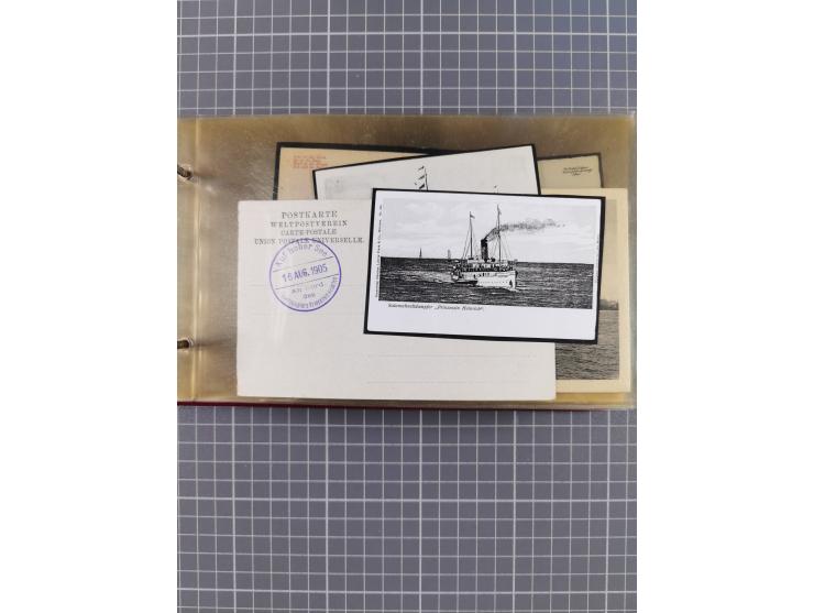 1897/1939, kleine Sammlung “Schiffspost in der Nordsee” mit Schwerpunkt Helgoland, ca. 50 Briefe und Karten mit Schiffspost-N