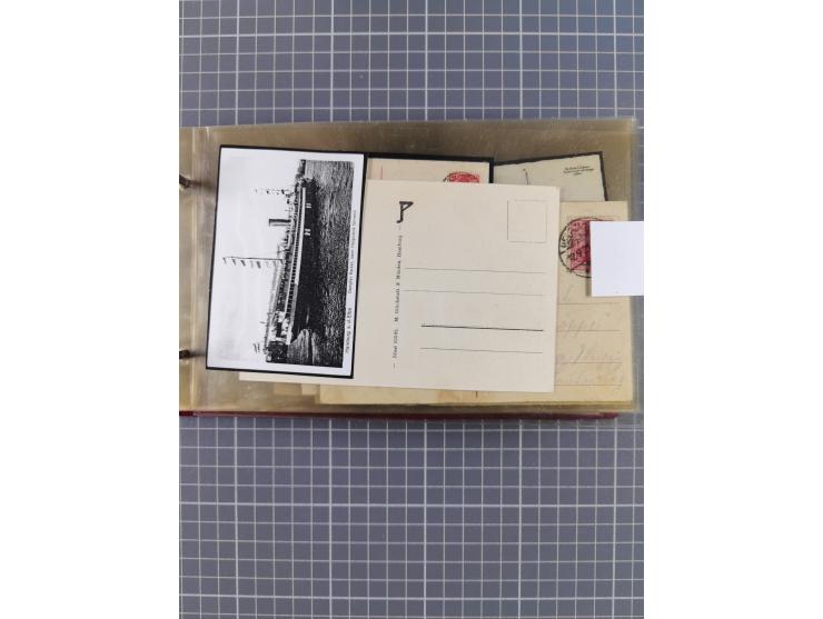 1897/1939, kleine Sammlung “Schiffspost in der Nordsee” mit Schwerpunkt Helgoland, ca. 50 Briefe und Karten mit Schiffspost-N