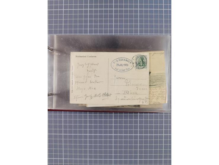 1897/1939, kleine Sammlung “Schiffspost in der Nordsee” mit Schwerpunkt Helgoland, ca. 50 Briefe und Karten mit Schiffspost-N