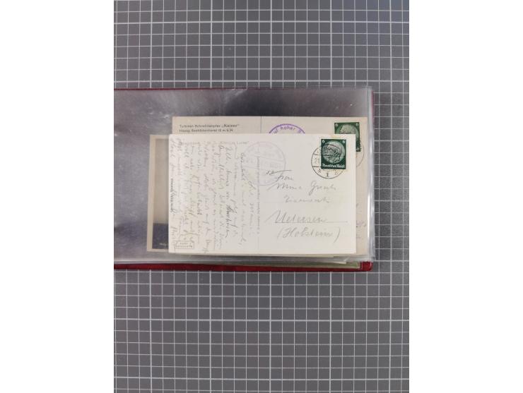 1897/1939, kleine Sammlung “Schiffspost in der Nordsee” mit Schwerpunkt Helgoland, ca. 50 Briefe und Karten mit Schiffspost-N