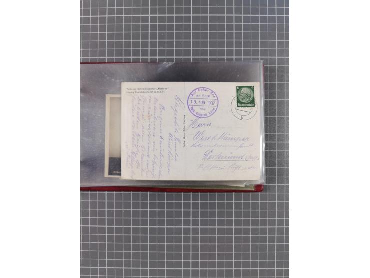 1897/1939, kleine Sammlung “Schiffspost in der Nordsee” mit Schwerpunkt Helgoland, ca. 50 Briefe und Karten mit Schiffspost-N