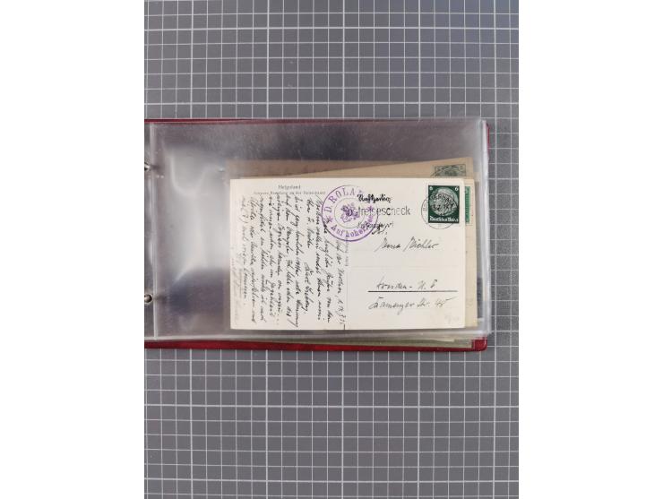 1897/1939, kleine Sammlung “Schiffspost in der Nordsee” mit Schwerpunkt Helgoland, ca. 50 Briefe und Karten mit Schiffspost-N