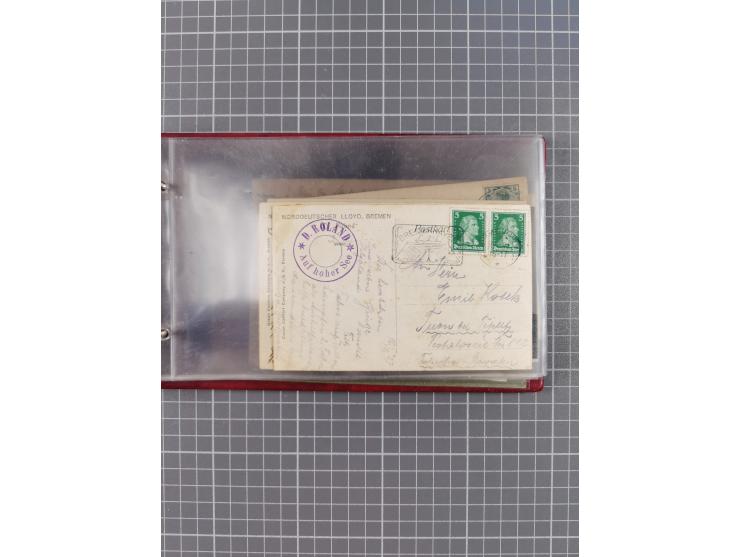 1897/1939, kleine Sammlung “Schiffspost in der Nordsee” mit Schwerpunkt Helgoland, ca. 50 Briefe und Karten mit Schiffspost-N