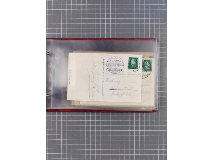 1897/1939, kleine Sammlung “Schiffspost in der Nordsee” mit Schwerpunkt Helgoland, ca. 50 Briefe und Karten mit Schiffspost-N