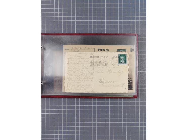 1897/1939, kleine Sammlung “Schiffspost in der Nordsee” mit Schwerpunkt Helgoland, ca. 50 Briefe und Karten mit Schiffspost-N