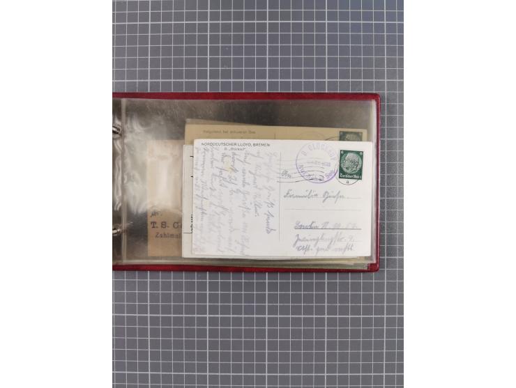 1897/1939, kleine Sammlung “Schiffspost in der Nordsee” mit Schwerpunkt Helgoland, ca. 50 Briefe und Karten mit Schiffspost-N