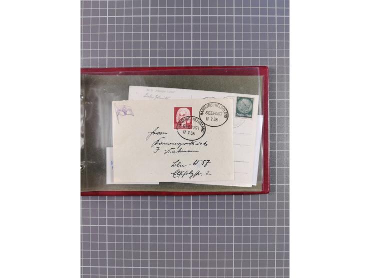 1897/1939, kleine Sammlung “Schiffspost in der Nordsee” mit Schwerpunkt Helgoland, ca. 50 Briefe und Karten mit Schiffspost-N