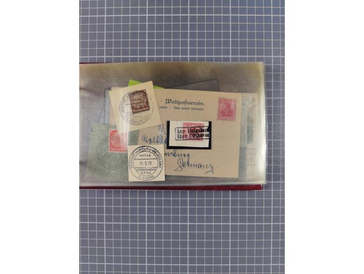 1897/1939, kleine Sammlung “Schiffspost in der Nordsee” mit Schwerpunkt Helgoland, ca. 50 Briefe und Karten mit Schiffspost-N