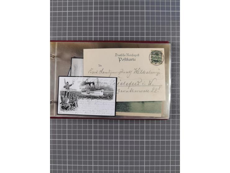 1897/1939, kleine Sammlung “Schiffspost in der Nordsee” mit Schwerpunkt Helgoland, ca. 50 Briefe und Karten mit Schiffspost-N