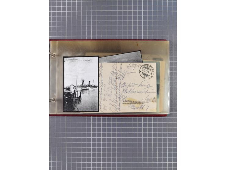 1897/1939, kleine Sammlung “Schiffspost in der Nordsee” mit Schwerpunkt Helgoland, ca. 50 Briefe und Karten mit Schiffspost-N