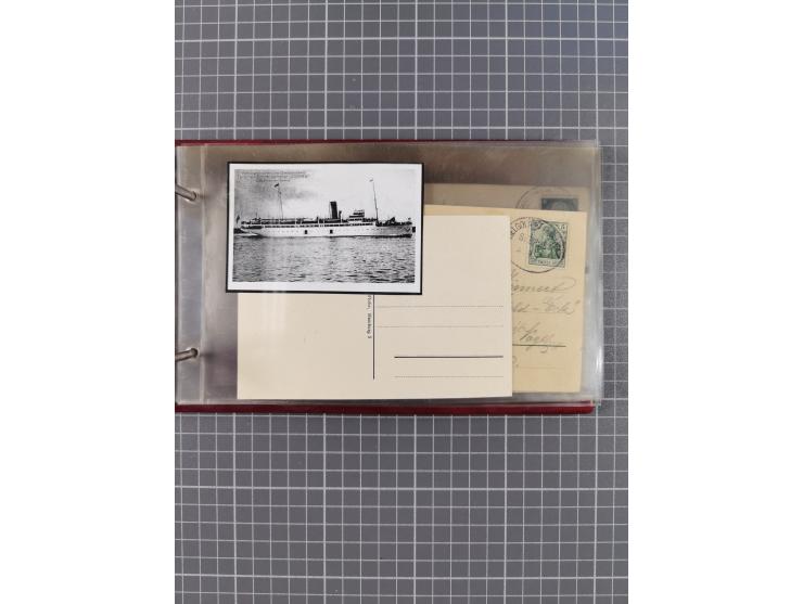 1897/1939, kleine Sammlung “Schiffspost in der Nordsee” mit Schwerpunkt Helgoland, ca. 50 Briefe und Karten mit Schiffspost-N
